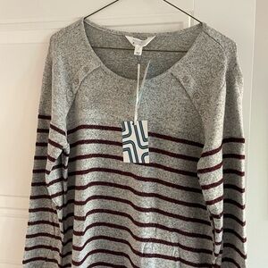 Market & Spruce Heather Gray Knit Top
